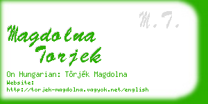 magdolna torjek business card